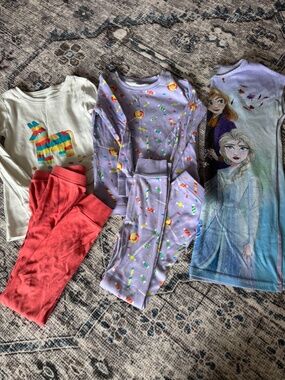 5t Girls lot, Pajamas, PJs, Sleepwear, nightie, frozen, long sleeve, sleep dress